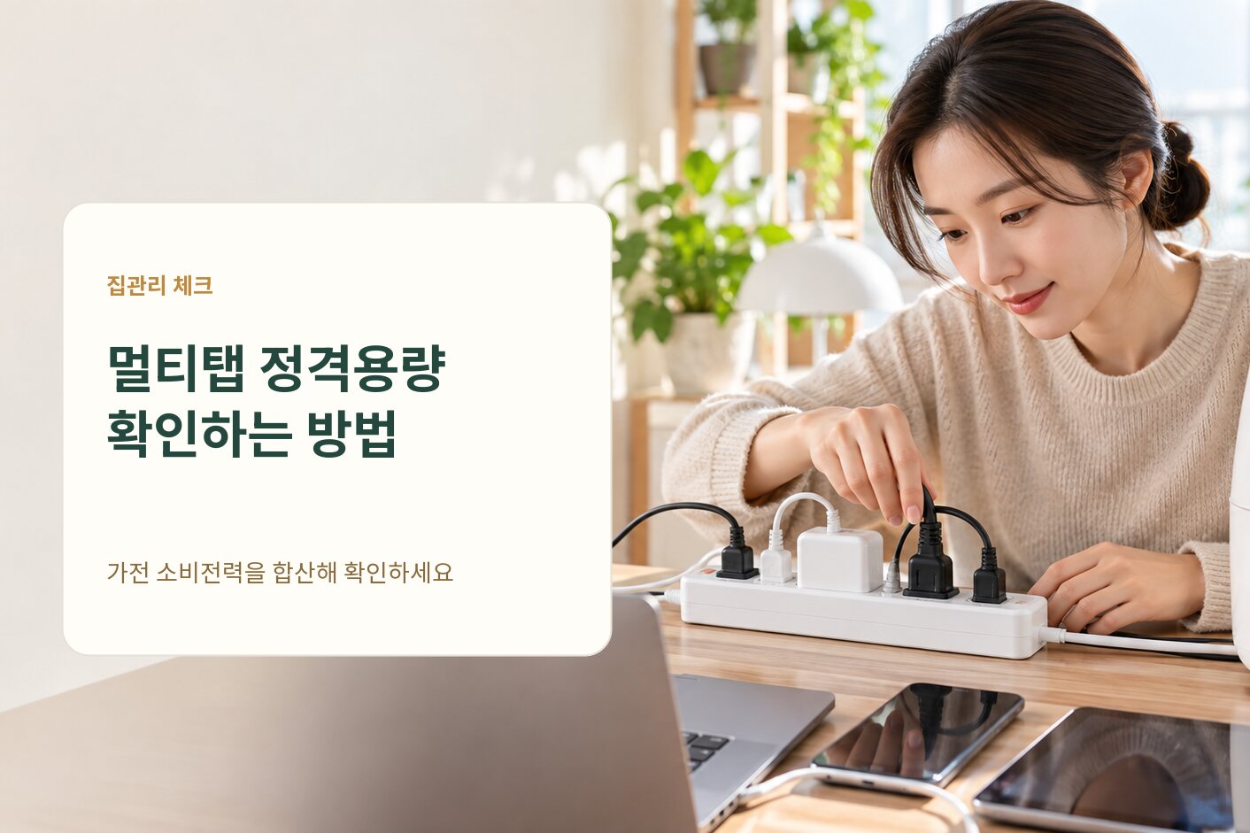 멀티탭 정격용량 확인법: 소비전력 계산과 안전 점검